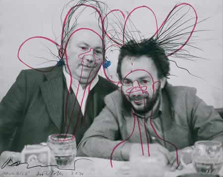 Arnulf Rainer / Dieter Roth: Ohrenbild, 7.11.74
