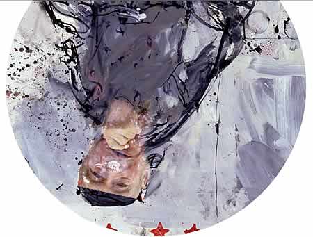 collage: kunst | presse-schau ||| baselitz in eines seiner bilder hineincollagiert